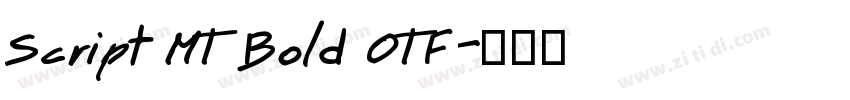 Script MT Bold OTF字体转换
